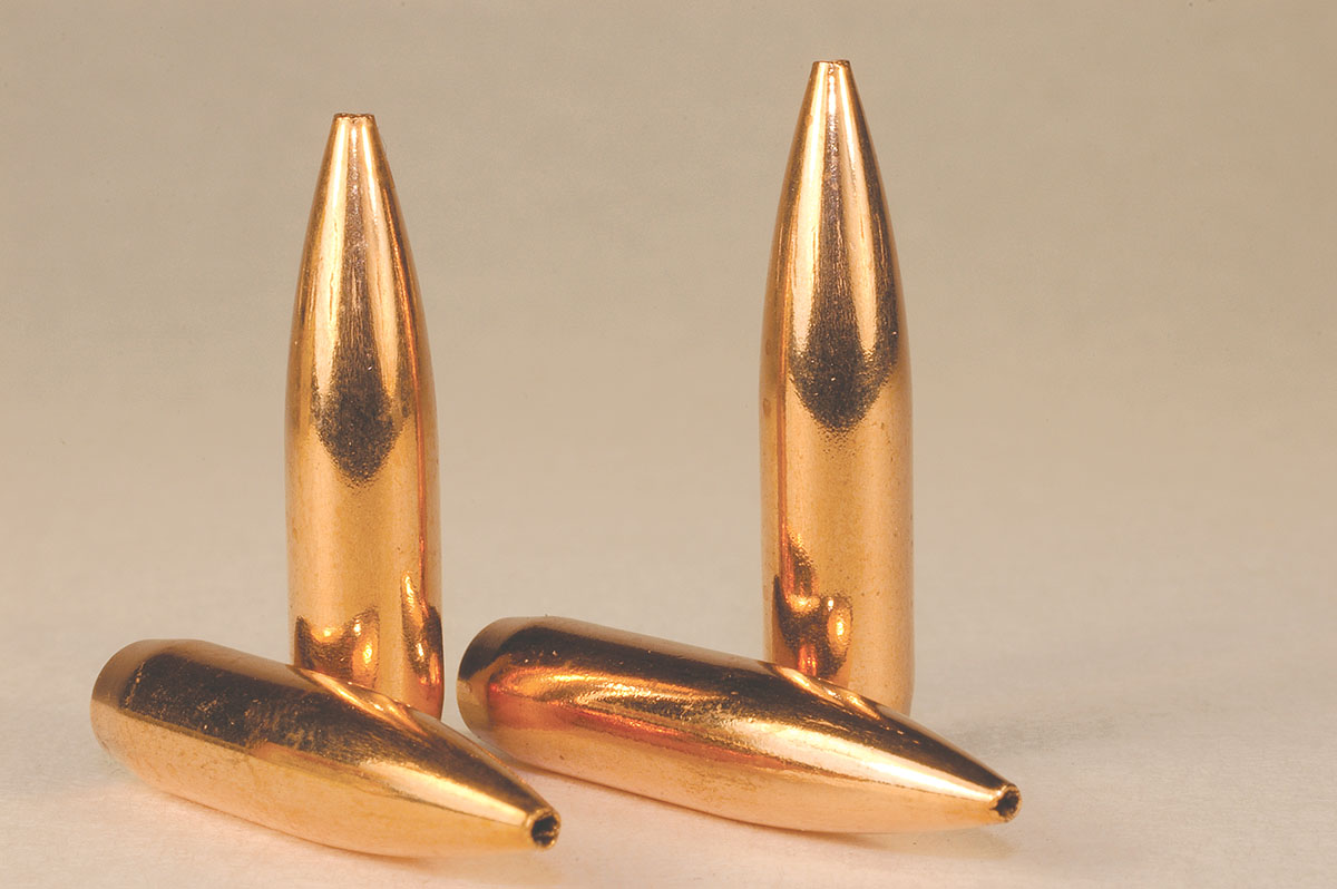 Berger Boat Tail Target bullets include 73-grain (left) and 77-grain (right) options.